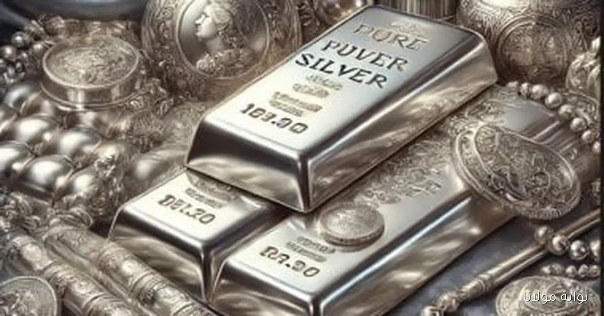 أسعار الفضة تنخفض عالمياً إلى 48 دولاراً وجرام الفضة عيار 99.9 يصل إلى 51.20 جنيه