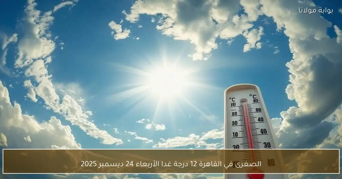 الصغرى في القاهرة 12 درجة غدا الأربعاء 24 ديسمبر 2025