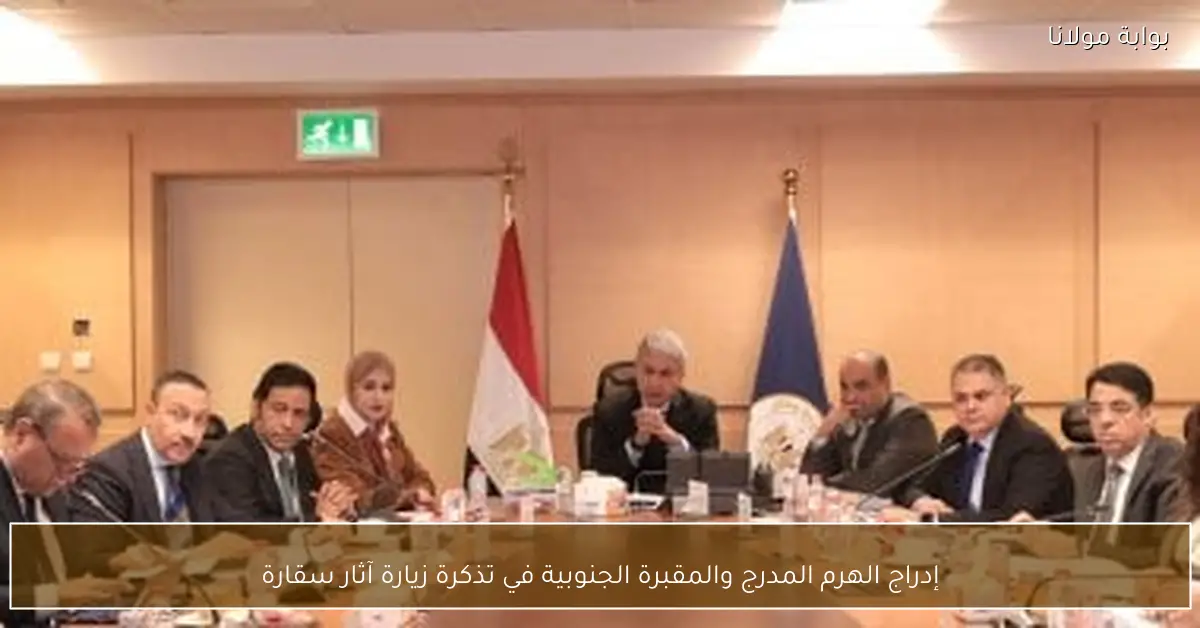 إدراج الهرم المدرج والمقبرة الجنوبية في تذكرة زيارة آثار سقارة