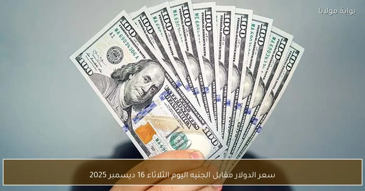 سعر الدولار مقابل الجنيه اليوم الثلاثاء 16 ديسمبر 2025