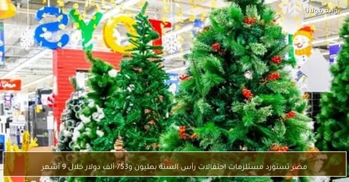 مصر تستورد مستلزمات احتفالات رأس السنة بمليون و753 ألف دولار خلال 9 أشهر