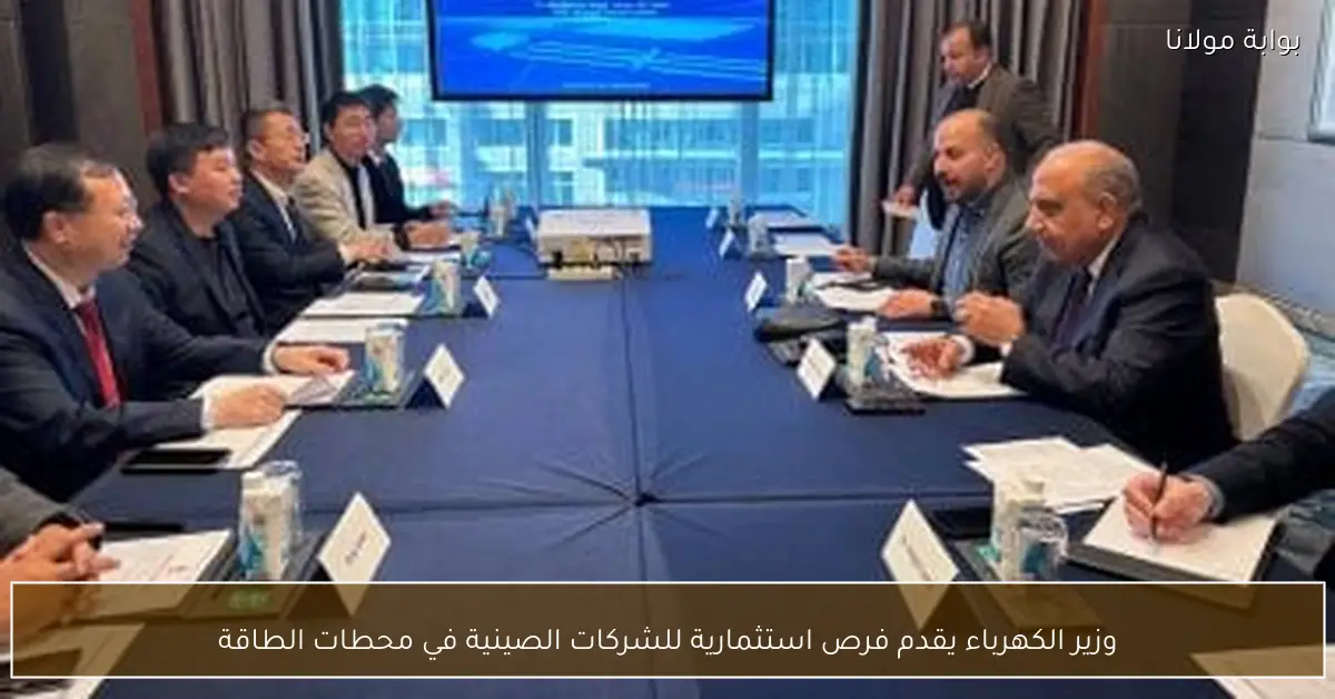 وزير الكهرباء يقدم فرص استثمارية للشركات الصينية في محطات الطاقة