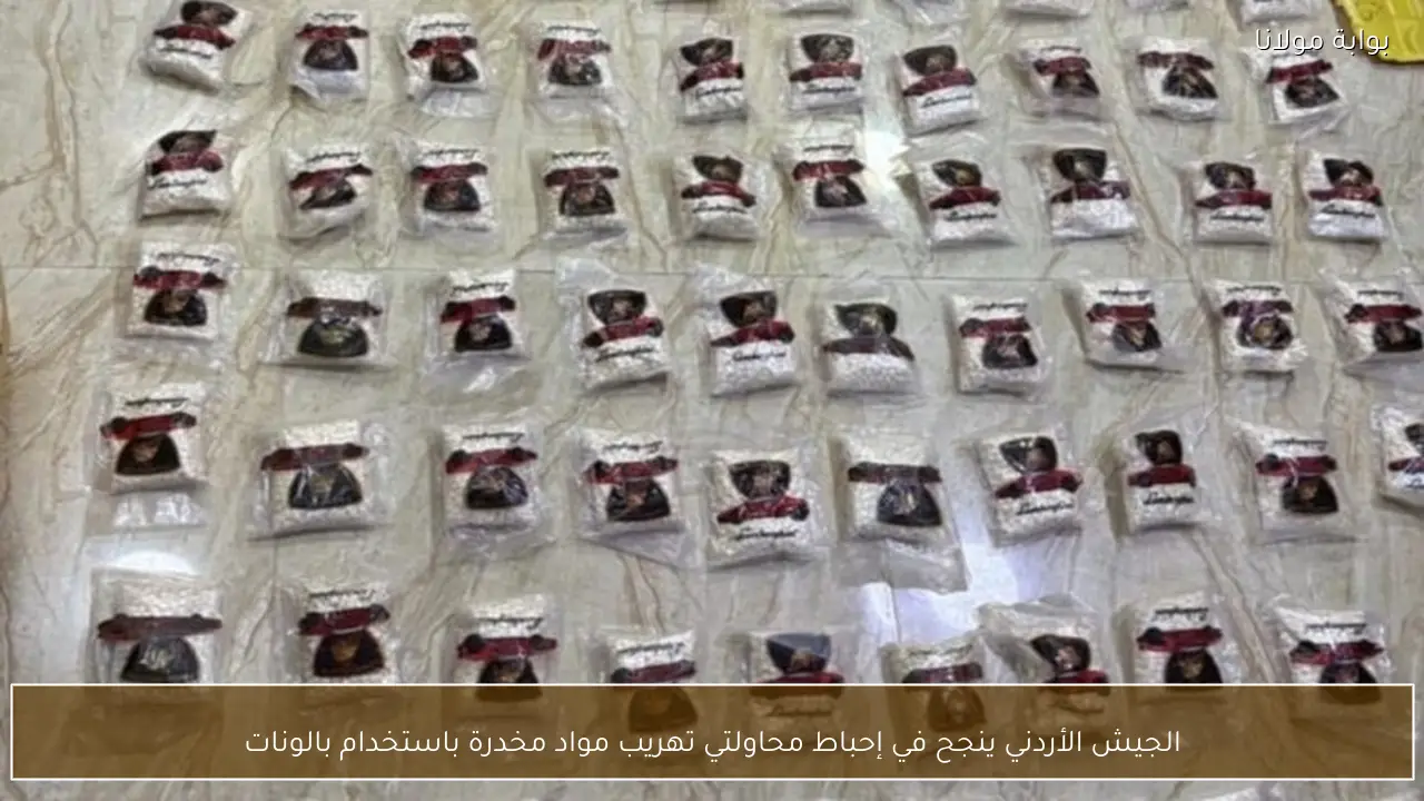 الجيش الأردني ينجح في إحباط محاولتي تهريب مواد مخدرة باستخدام بالونات